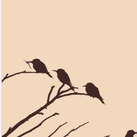 Modern minimalist cute birds abstract wall art - Picture 2 of 2